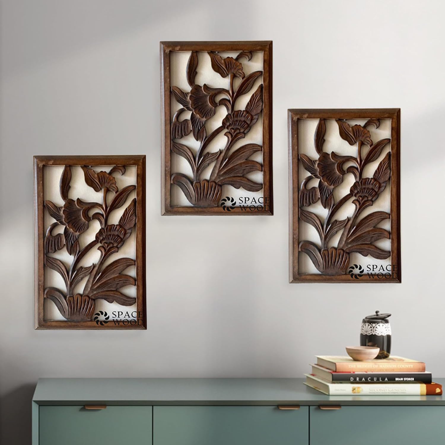 Space Wood Wall Hanging Panel | Wooden Wall Decorative Frame For Living Room | Mdf Wall Decor Wooden Frame For Home,14X8.5 Inche